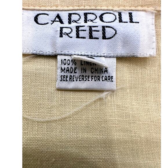 Carroll Reed/Bushwacker USA Vintage Linen Soft Yellow Floral Skirt Blouse Vest-8 - Picture 3 of 16